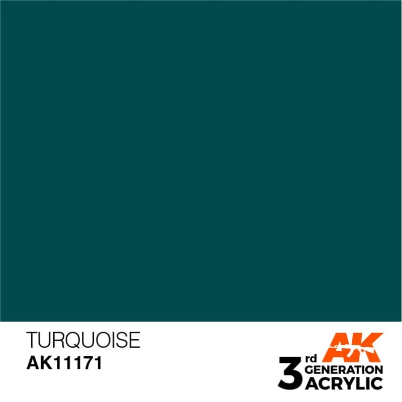 AK Interactive 3rd Gen Acrylic AK11171 Turquoise 17ml