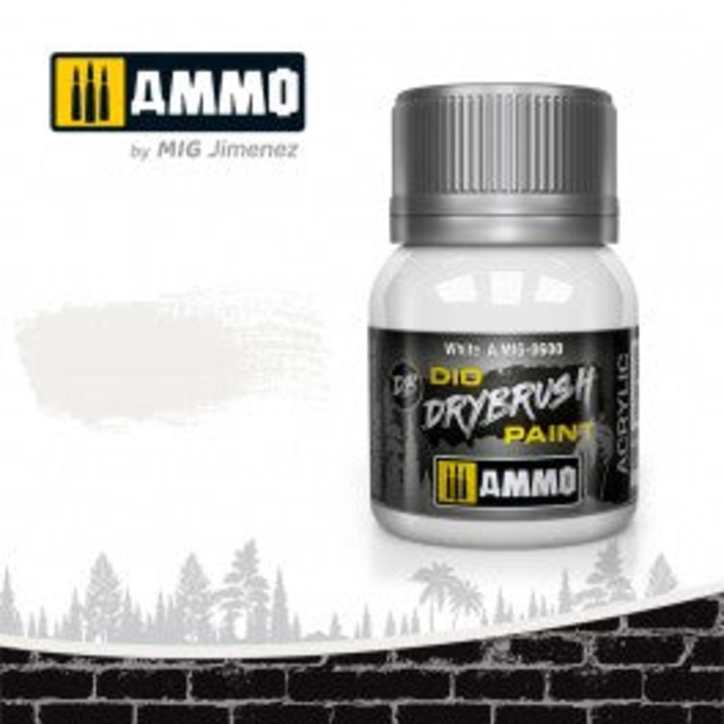 AMMO by Mig 600 Drybrush Paint – White