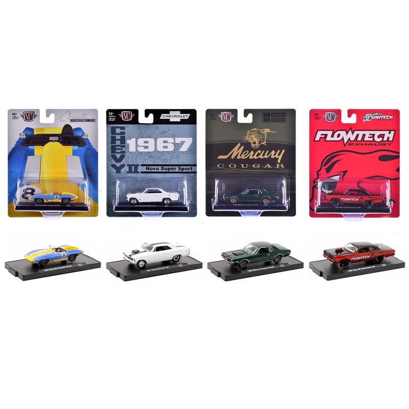 “Auto-Drivers” Set of 4 pieces in Blister Packs Release 116 Limited Edition to 7000 pieces Worldwide 1/64 Diecast Model Cars by M2 Machines