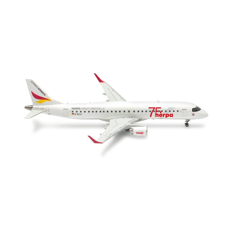 HERPA GERMAN AIRWAYS E190 1/200 HERPA 75 YEARS (**)