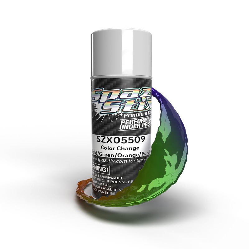 Spaz Stix – Color Change Aerosol Paint, Gold/Green/Orange/Purple, 3.5oz Can