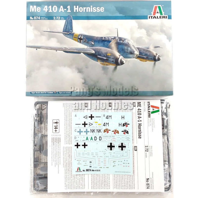 Messerschmitt Me 410 Me-410 Hornisse Hornet Heavy Fighter – Luftwaffe 1/72 Scale Plastic Model Kit (Assembly Required) by Italeri