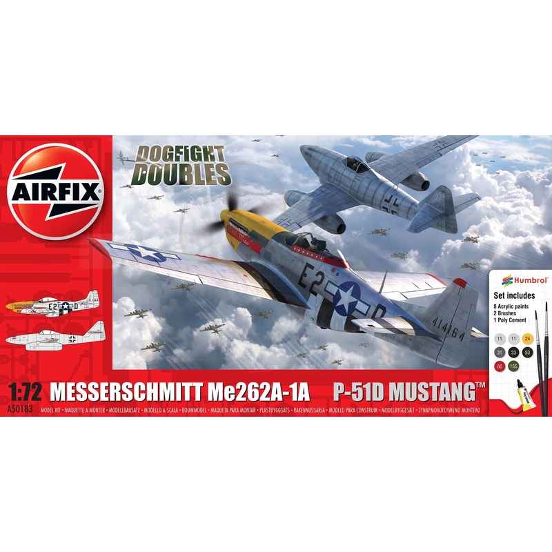 (A50183) Messerschmitt Me262 & P-51D Mustang Dogfight Double