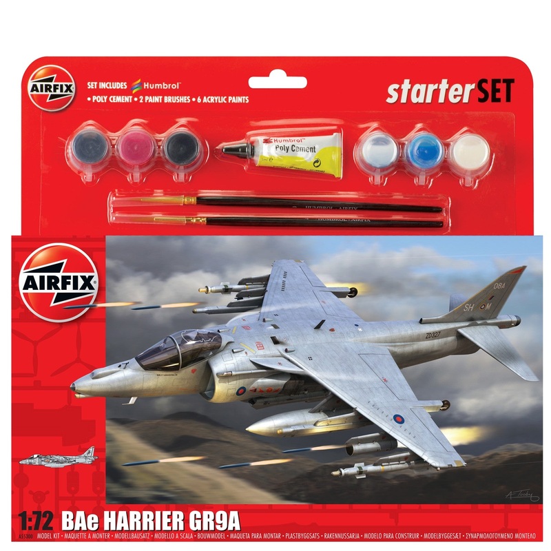 Airfix 1/72 Large Starter Set – BAE Harrier GR.9A(A55300)