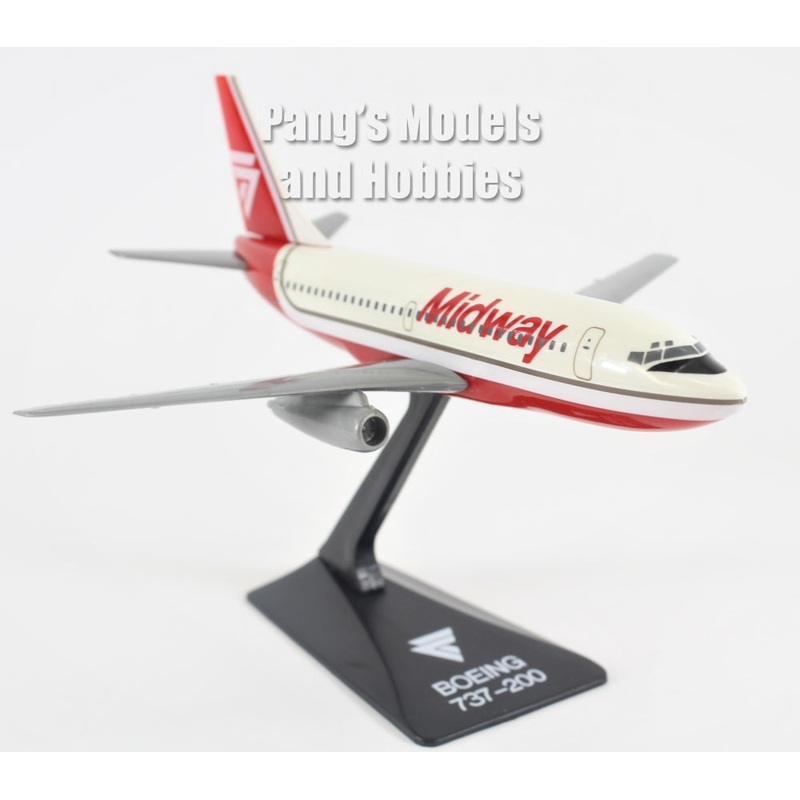 Boeing 737-200 (737) Midway Airlines 1/180 Scale Model Airplane by Flight Miniatures