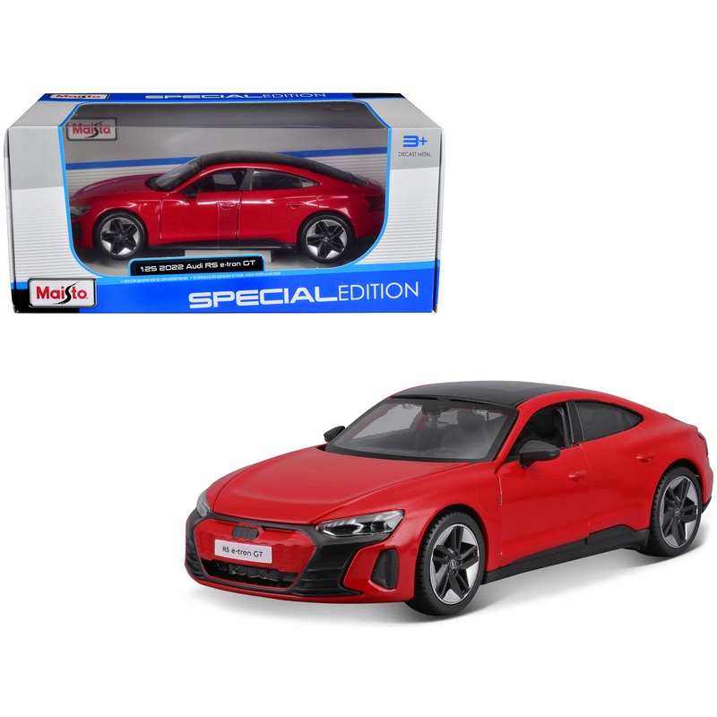2022 Audi RS e-Tron GT Red with Black Top and Sunroof “Special Edition” Series 1/25 Diecast Model Car by Maisto