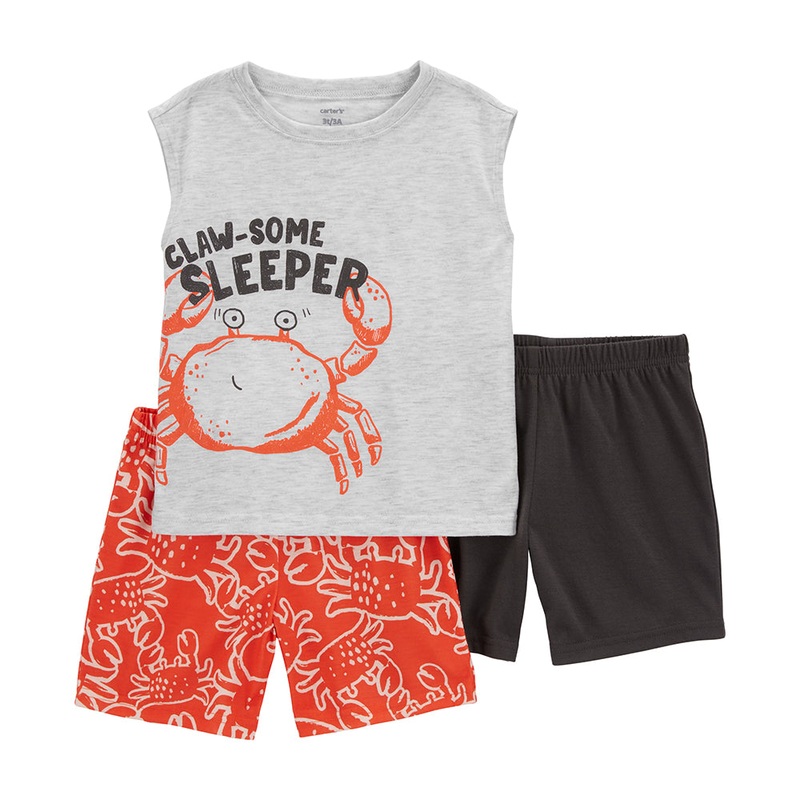 Toddler Boys’ 3-Piece Crab Pajamas 2Q526610 2T