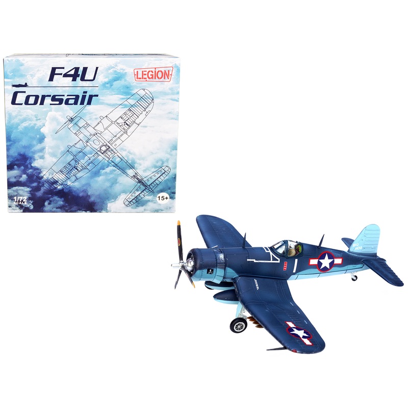 Vought F4U-1A Corsair Fighter Plane “Big Hog” VF-17 “Jolly Rogers” Captain Tommy Blackburn US Navy (1943) 1/72 Diecast Airplane Model by Legion