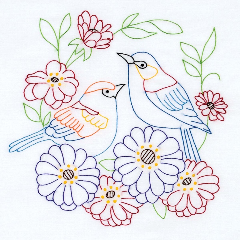 2 Birds 18 in. Quilt Blocks 732-752