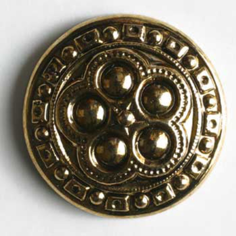 Antique Gold Round Button 1898