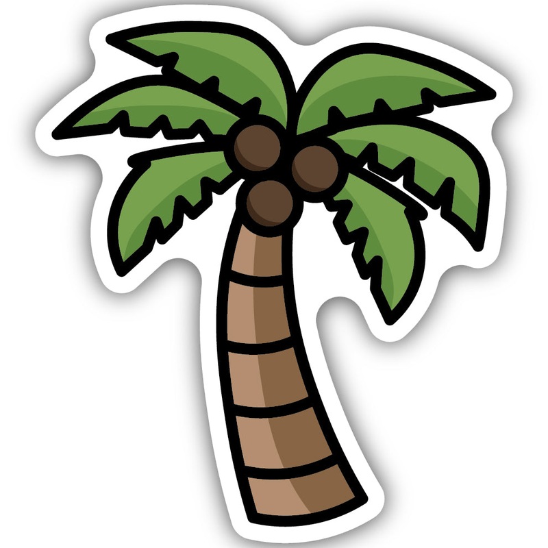 Palm Tree Sticker 1691-LSTK