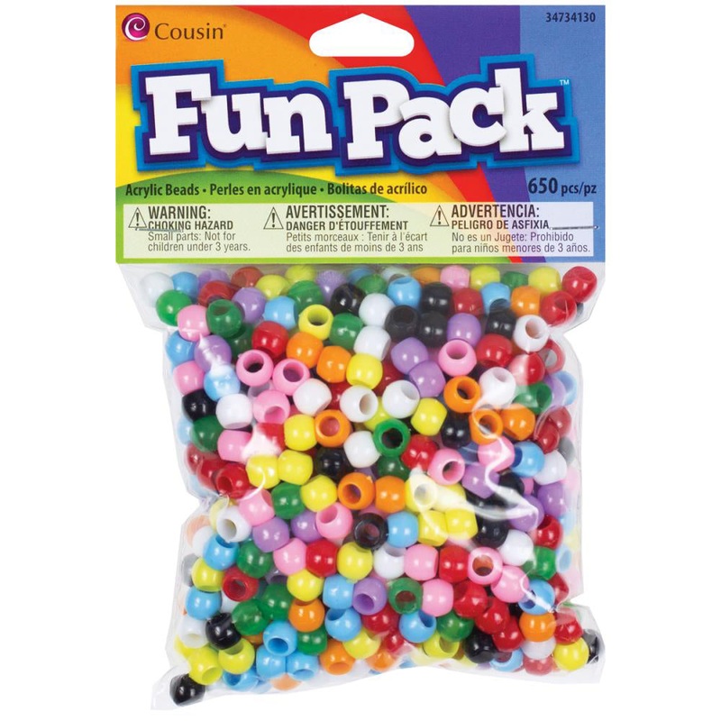 Assorted Color Pony Beads 650 count 34734130