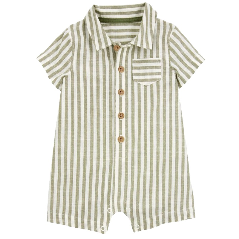 Baby Boy’s Striped Short-Sleeve Romper 1S470310 Newborn