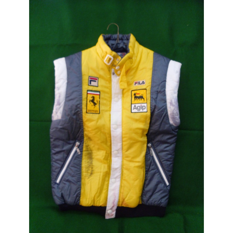 Ferrari F1 Team Wind Braker Vest Padded Fila/Agip Yellow w/Pull-out Sleeves (251)