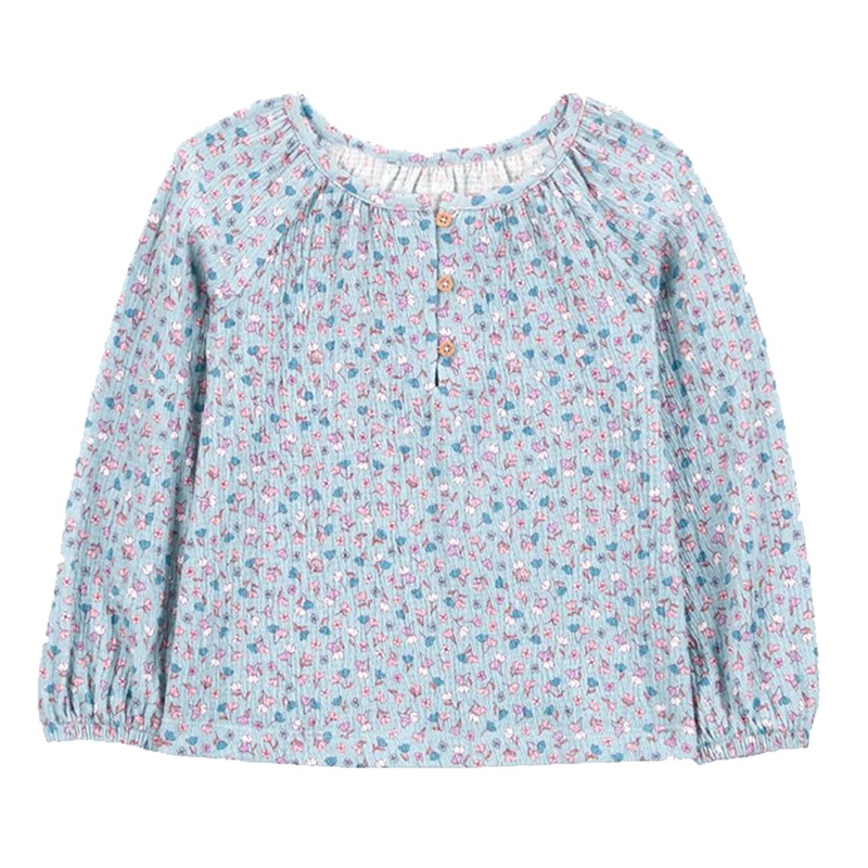 Toddler Girls’ Floral Gauze Long-Sleeve Top 2R997310 2T