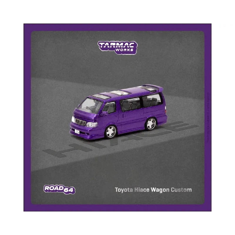Tarmac Works 1:64 Toyota Hiace Wagon Custom  Purple  Road64