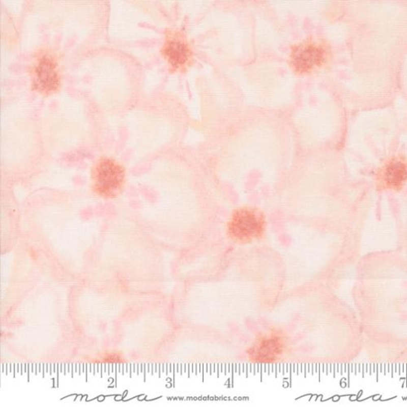 Blooming Lovely Collection Anemones Floral Watercolor Cotton Fabric 16978 Peach