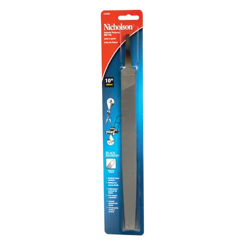 10 in. L High Carbon Steel Single Cut File 21839 21283
