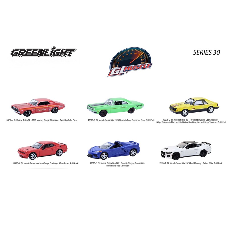 Greenlight 1:64 GL Muscle Series 30 (Set of 6) Preorder – Currently Projected October