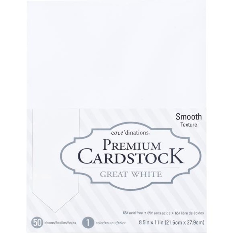 8.5×11 Great White Premium Cardstock 377687