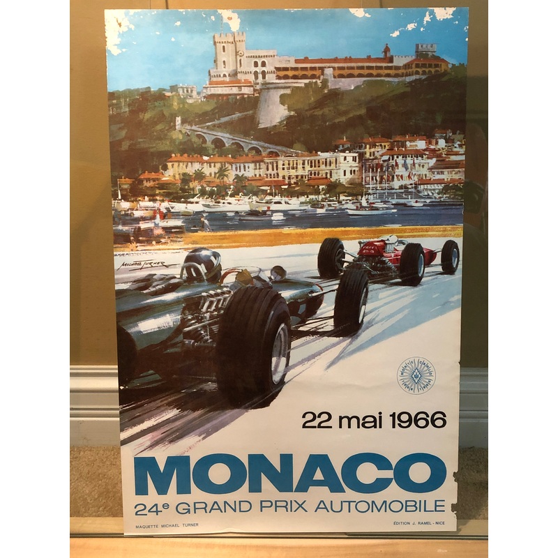 F1 Grand Prix of Monaco 1966 Monte Carlo Poster