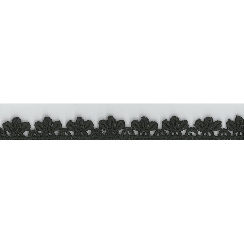 3/8 Inch Venice Lace Trim TRM02 Black