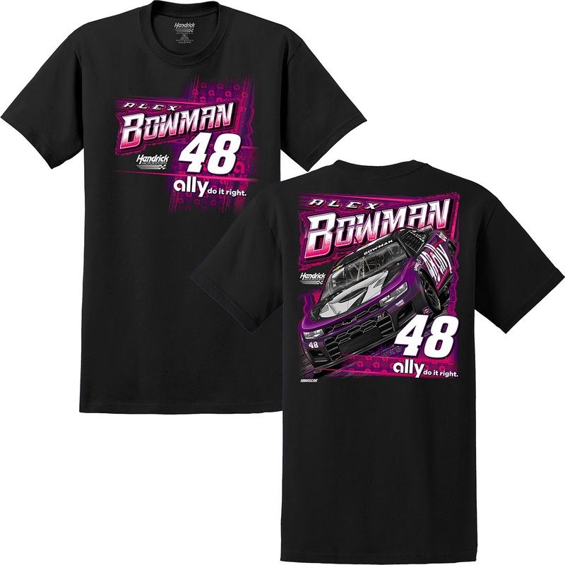 Alex Bowman 2025 Ally Black 2-Spot T-Shirt Black L