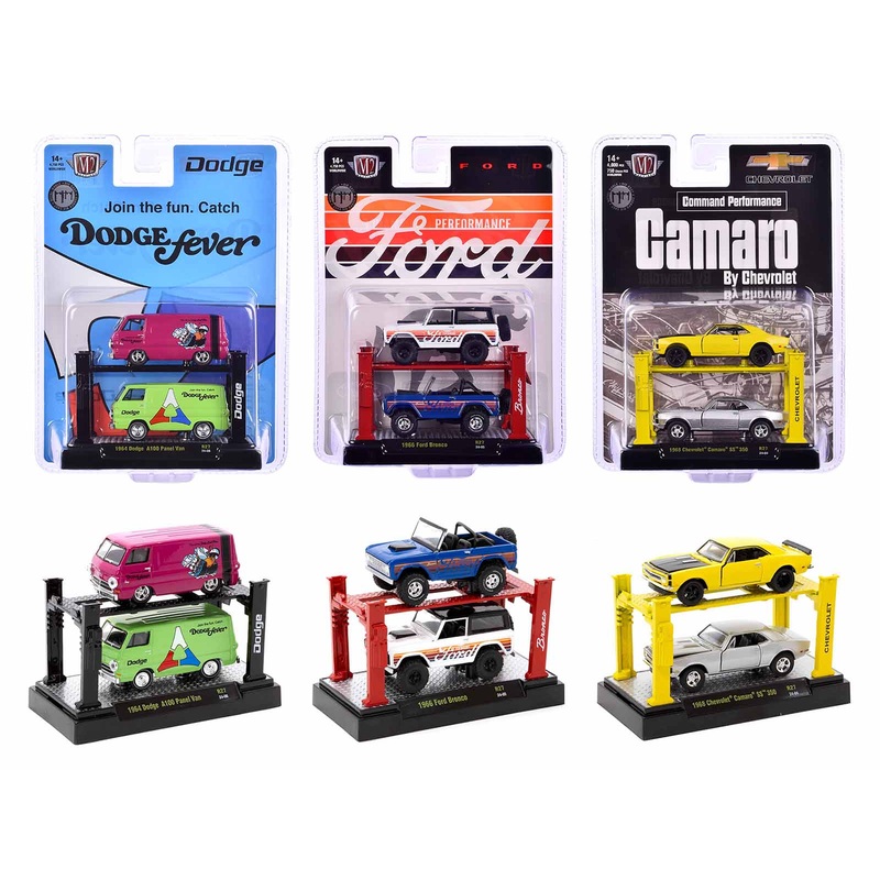 “Auto Lifts” Set of 6 pieces Series 27 Limited Edition to 4750 pieces Worldwide 1/64 Diecast Model Cars by M2 Machines