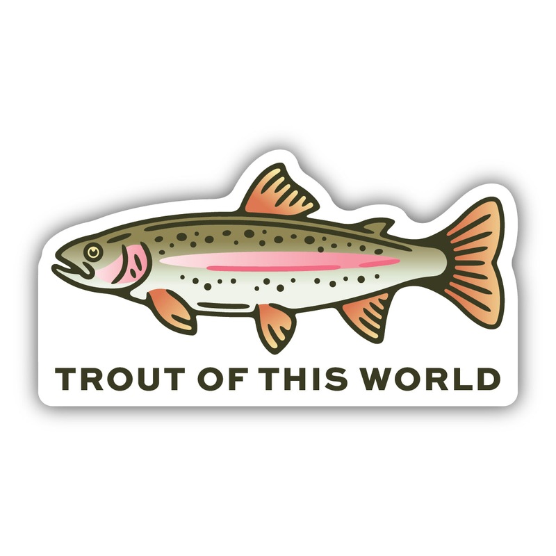 Trout Of This World Sticker 1843-LSTK