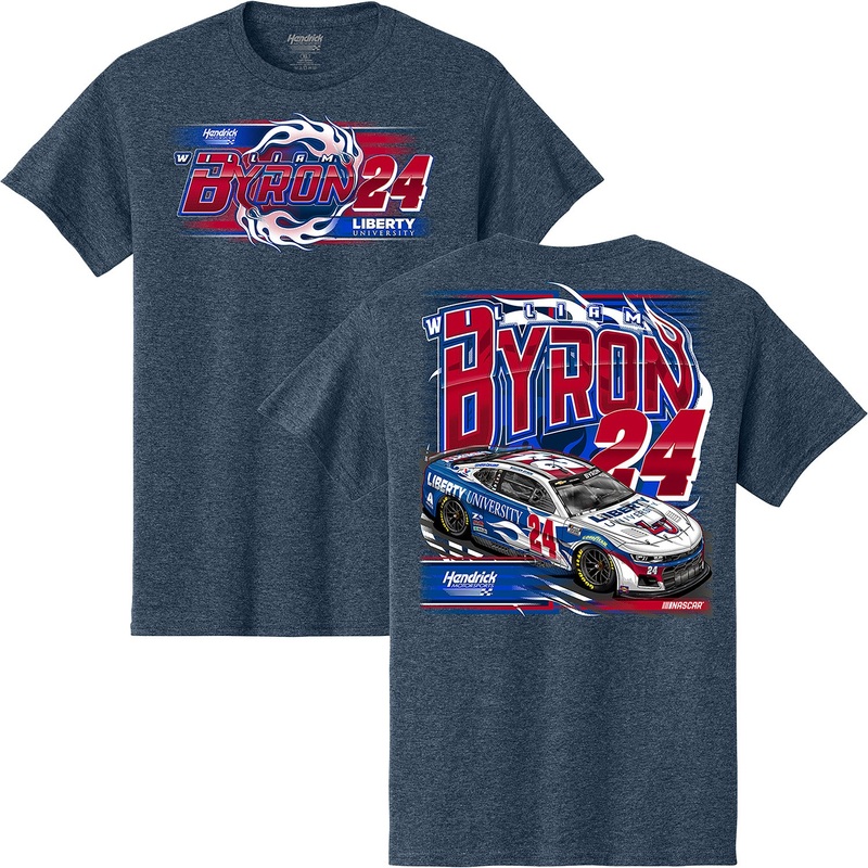 William Byron 2025 Liberty Flames 2-Spot T-Shirt Blue L