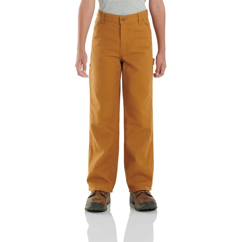 Boys’ Canvas Dungaree Flannel-Lined Pants CK8316 8