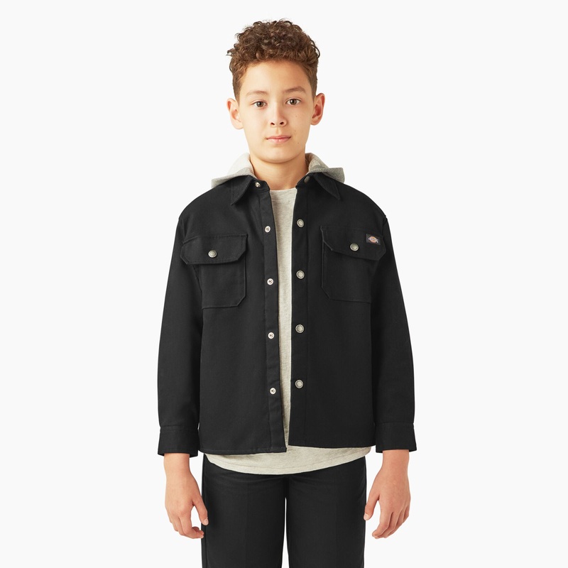 Boys’ Duck Shirt Jacket A85WW Black Small
