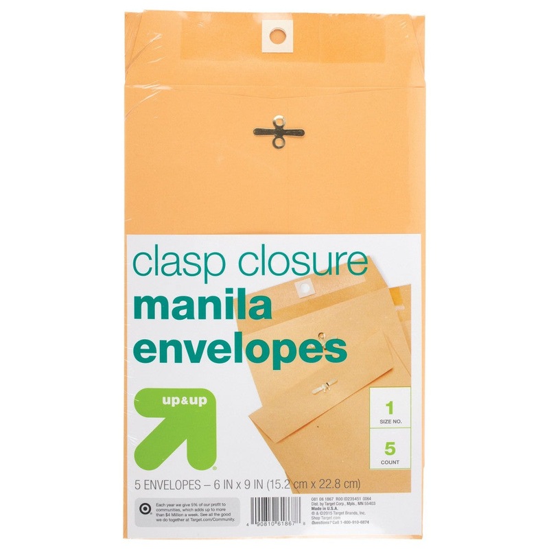 5-Pack 6×9 Clasp Envelopes 76010