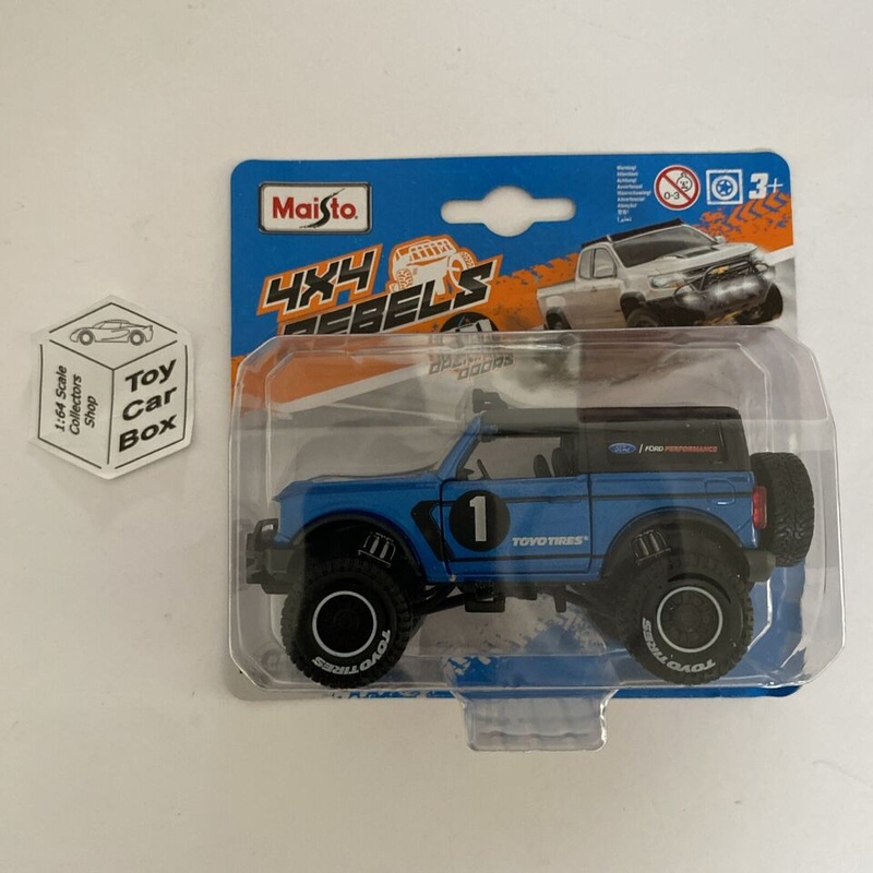 MAISTO – 2021 Ford Bronco (4×4 Rebels 4.5 – Approx 1:43 – Blue) F05