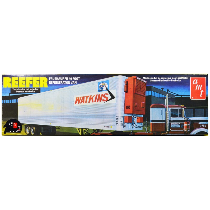 Skill 3 Model Kit Fruehauf FB 40′ Refrigerated Trailer “Watkins Motor Lines” 1/25 Scale Model by AMT
