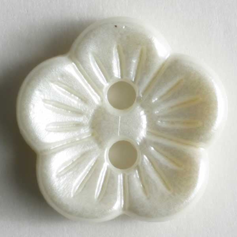 Apple Blossom Sew Through Button 7/16 Inch 3-count