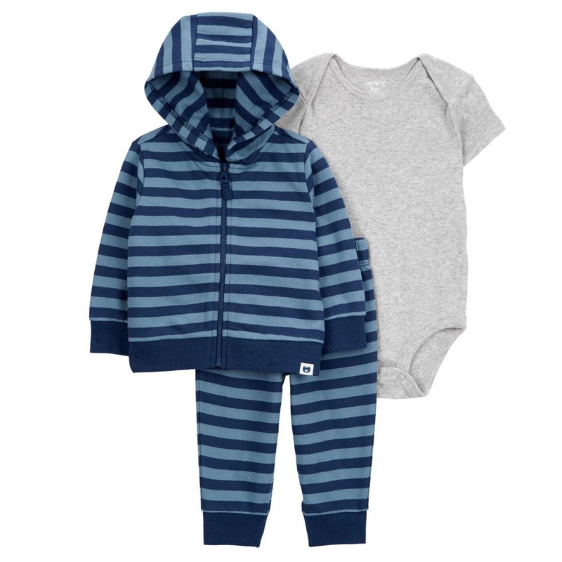 Baby Boys’ 3-Piece Striped Cardigan Set 1R983210 9 Months