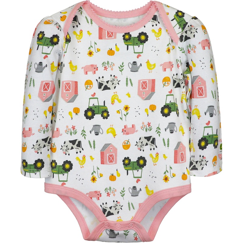 Baby Girls’ Long-Sleeve Farm Elements Bodyshirt J2B640WN 3/6 Months