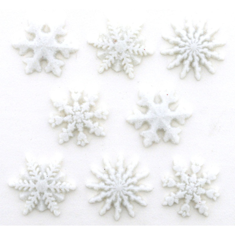 Buttons Glitter Snowflakes 1445