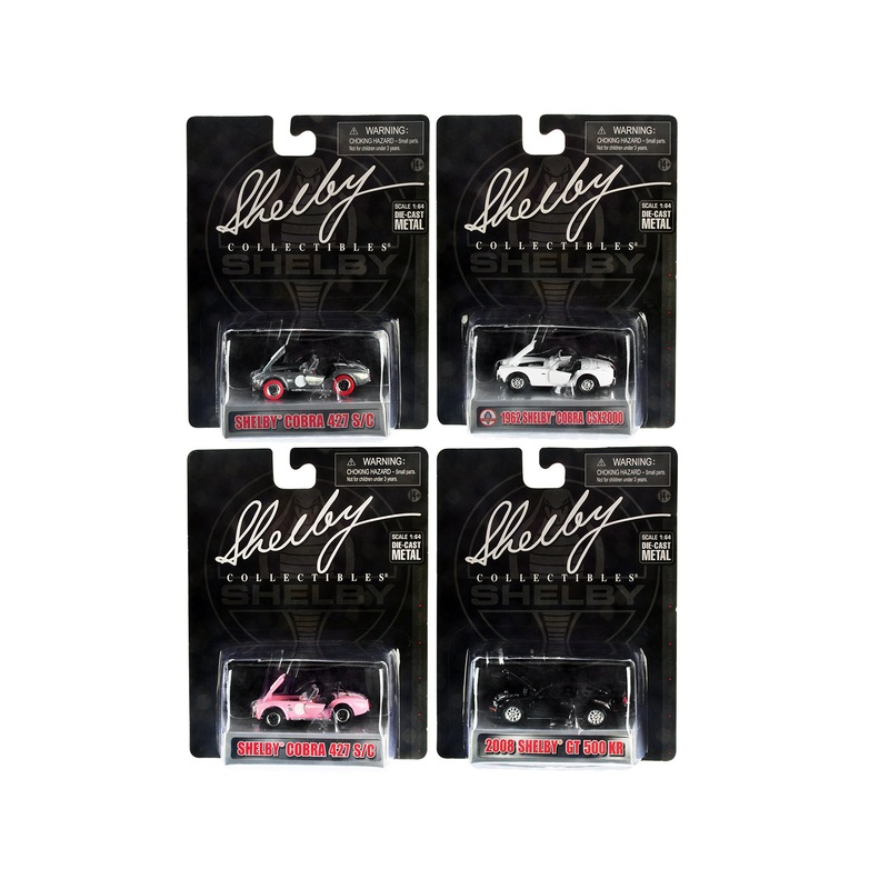 “Carroll Shelby 50th Anniversary” 4 piece Set 2022 Release Q 1/64 Diecast Model Cars by Shelby Collectibles