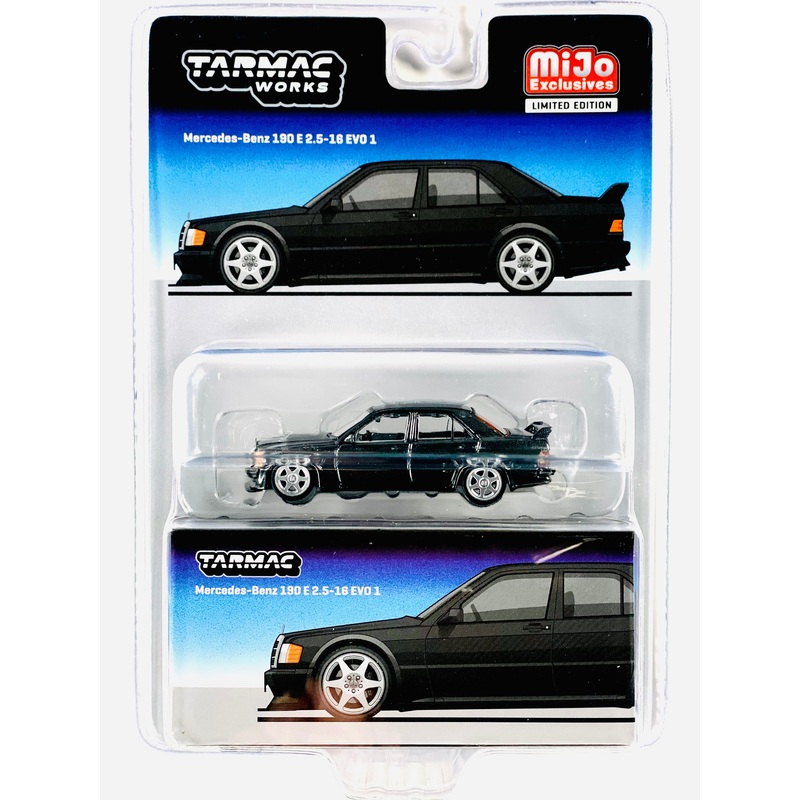 Tarmac Works Global 64 Mercedes-Benz 190 E 2.5-16 EVO 1 Blue-Black Metallic