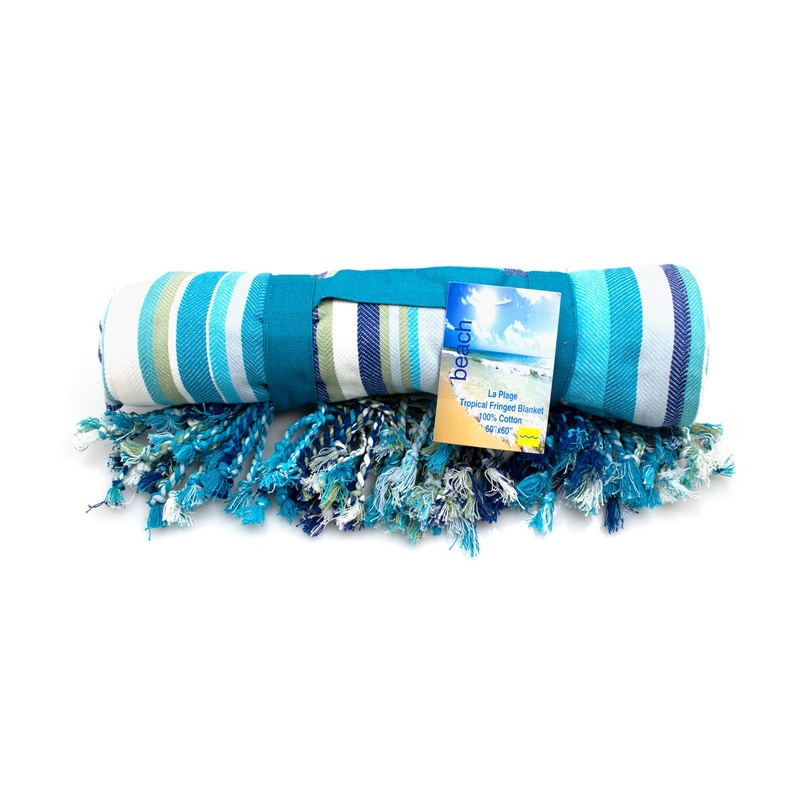Tropical Fringed Beach Blanket Hyannis