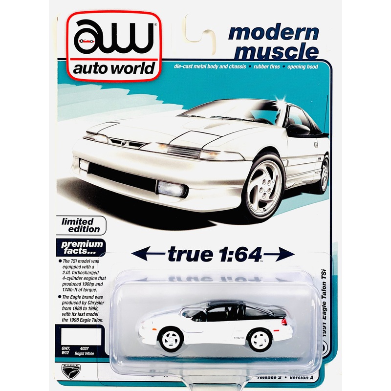 Auto World Modern Muscle 1991 Eagle Talon TSi Bright White