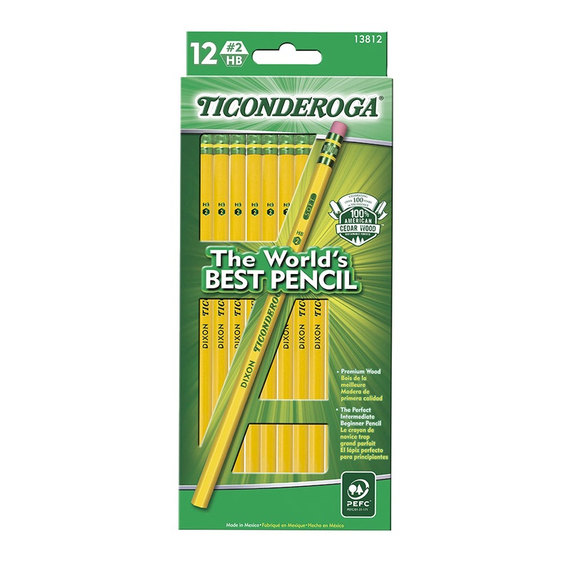 Ticonderoga 12-Pack #2 Unsharpened Pencils 13812-5
