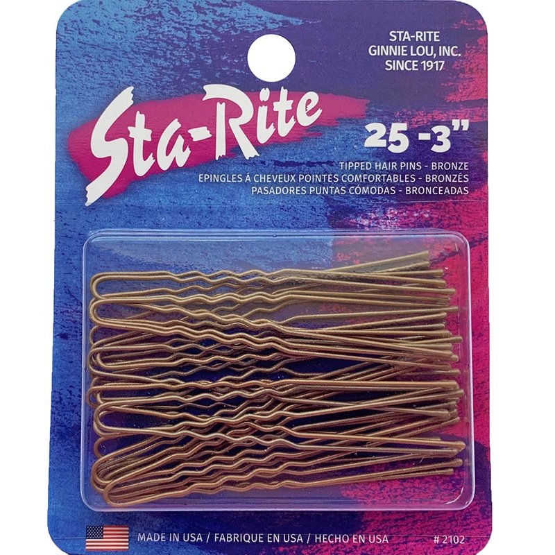 25-Count Heavy Tipped Hairpins 210 Brown