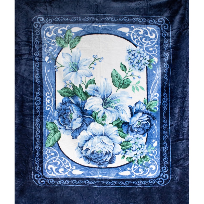 Roses and Lilies 79″ x 95″ Plush Queen-sized Blanket BLKT-1965