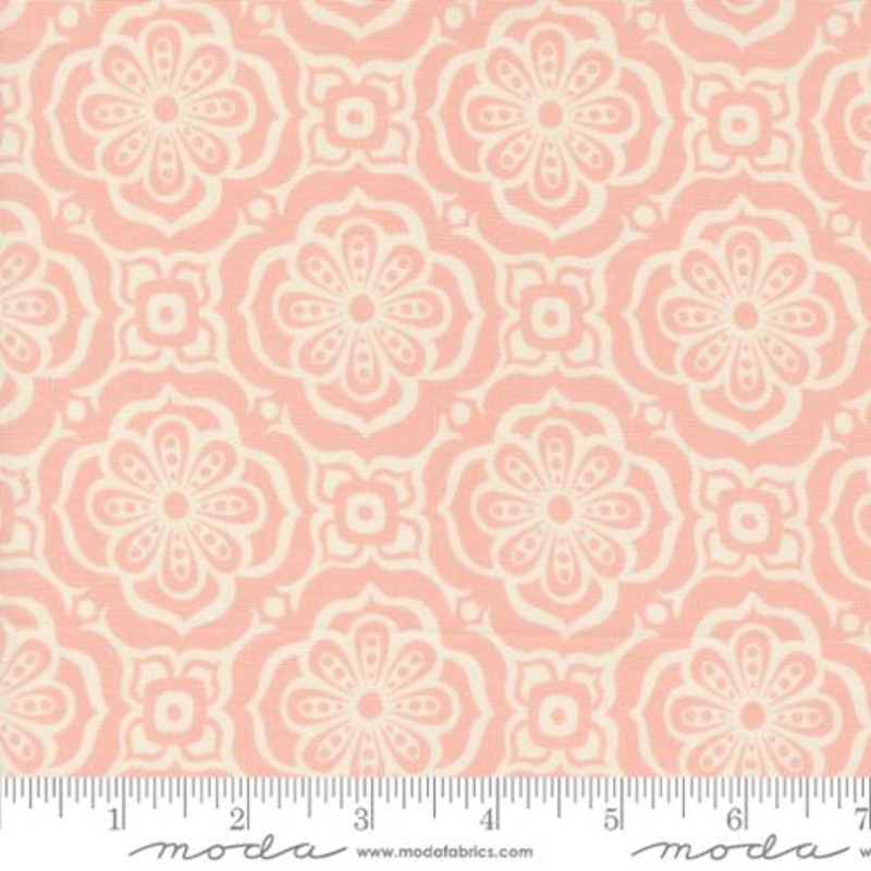 Tango Collection Damask Tiles Cotton Fabric 27333 Pink