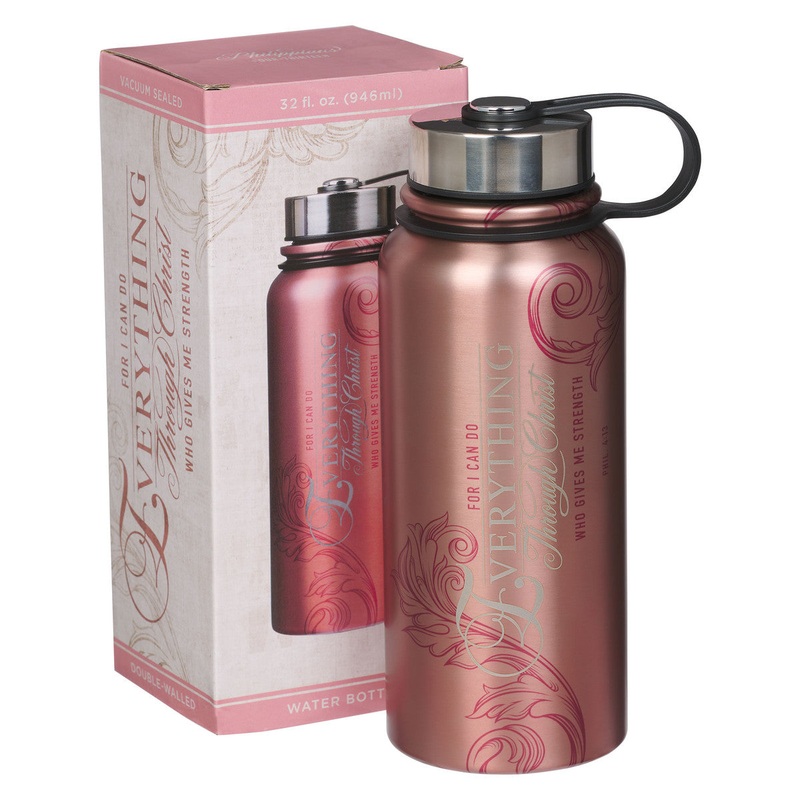Through Christ Stainless Steel Water Bottle FLS073