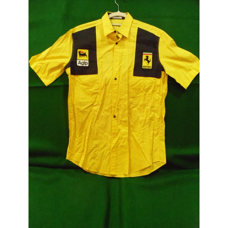 Ferrari F1 Team Shirt Agip Yellow w/Black on Front of Shoulder (031)