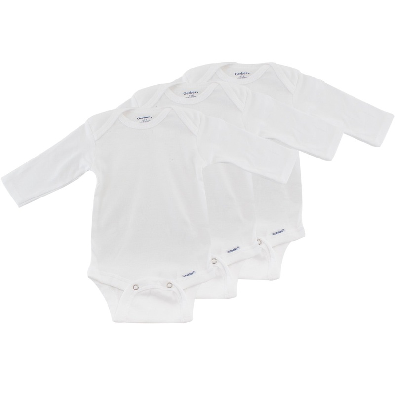 Baby Onesies with Long Sleeves- 3-pack 850243230 Newborn